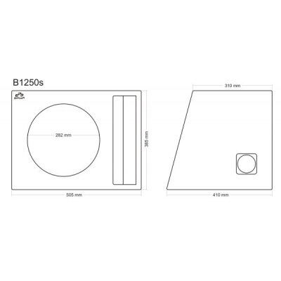 Subwoofer-Gehäuse 1 x 12"
