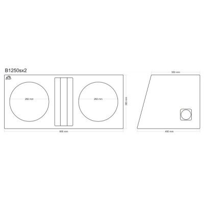 Subwoofer-Gehäuse 2 x 12"