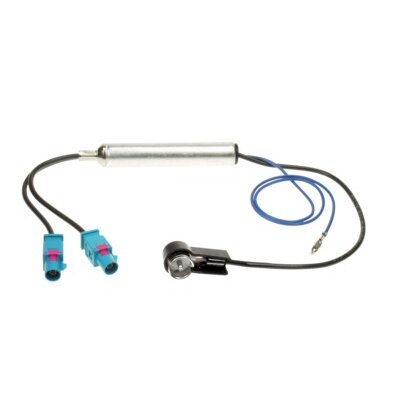 Antennenadapter Fakra(m)(x2)>ISO(m) 12V Phantom