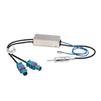 Antennenadapter Fakra(m)(x2)>DIN(m) 12V Phantom