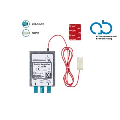 Antennensplitter AM/FM DAB+ 3x Fakra Z(m) verstärkt