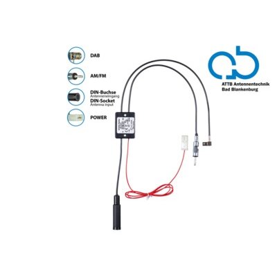 Antennensplitter AM/FM DAB+ DIN(f)>DIN(m)/SMB(f)...