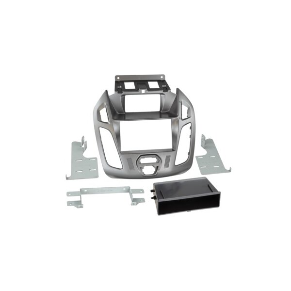 2-DIN Radioblende mit Fach Ford Connect Display silber