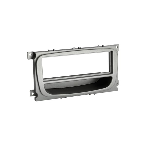 1-DIN Radioblende mit Fach Ford silver