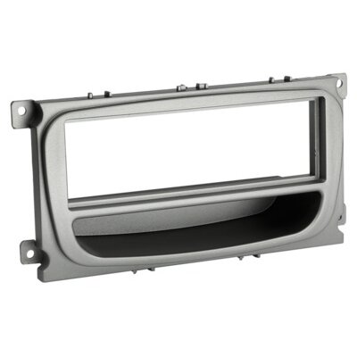 1-DIN Radioblende mit Fach Ford silver