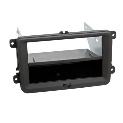 2-DIN Radioblende mit Fach Seat/ Skoda/VW Rubber Touch