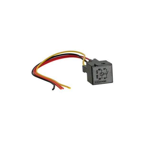 Schließerrelais 12V/30A max Stecksockel/Kabel 30cm