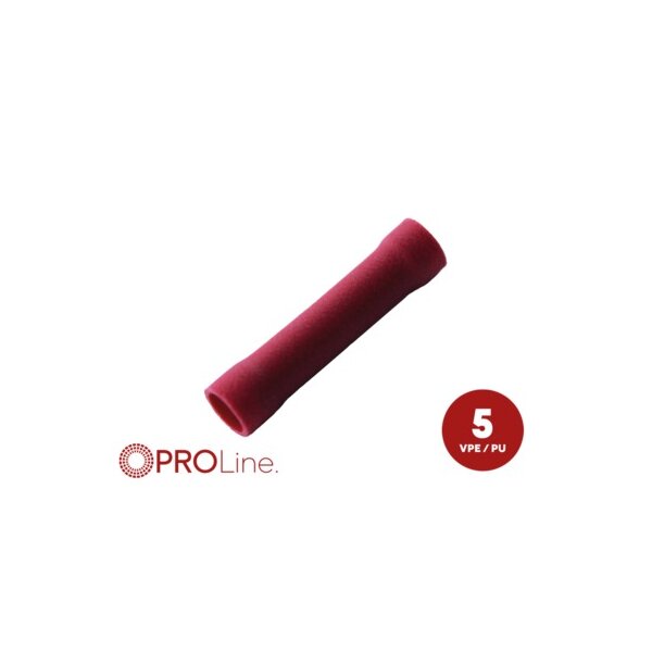 Stoßverbinder 0,5mm²-1,5mm² rot EE 5 Stück