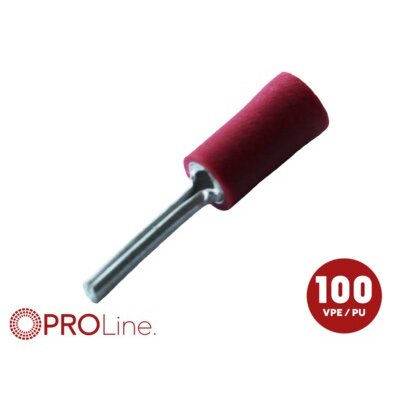 Stiftkabelschuh 0,5mm²-1,5mm²/12mm rot EE 100...
