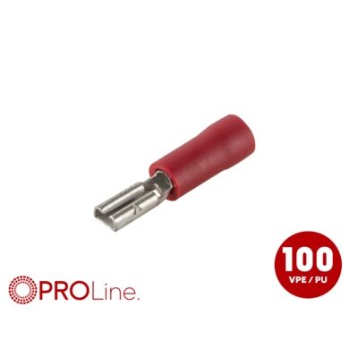 Flachsteckhülse(f) 0,5mm²-1,5mm²/2,8mm rot...