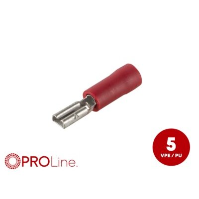 Flachsteckhülse(f) 0,5mm²-1,5mm²/2,8mm rot...