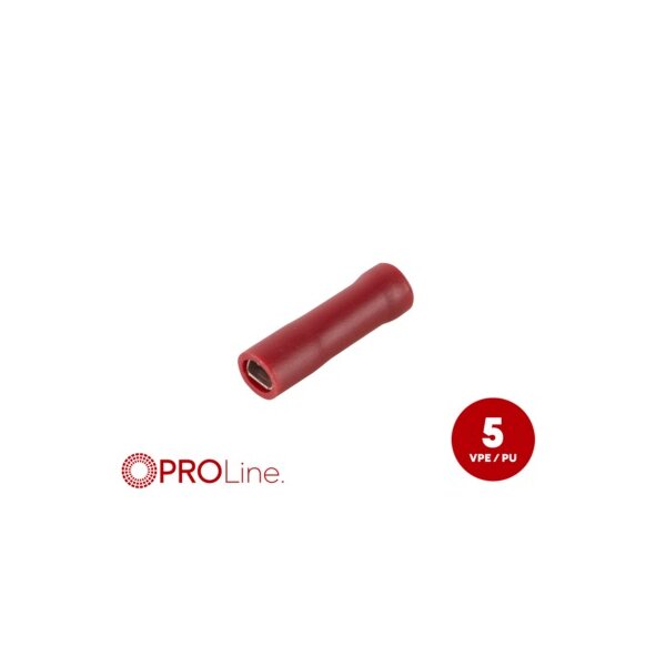 Flachsteckhülse(f) 0,5mm²-1,5mm²/2,8mm rot STVI 5 Stück