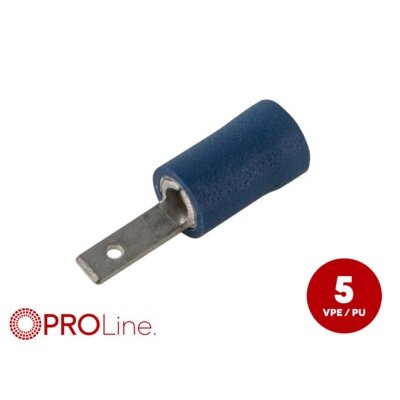 Flachstecker(m) 1,5mm²-2,5mm²/2,8mm blau ST 5...
