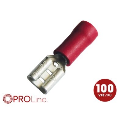 Flachsteckhülse(f) 0,5mm²-1,5mm²/4,8mm rot...