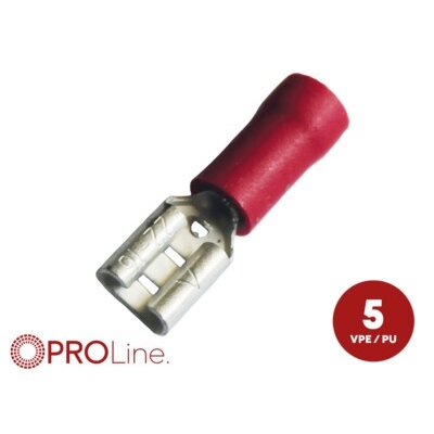 Flachsteckhülse(f) 0,5mm²-1,5mm²/4,8mm rot...