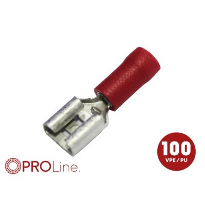 Flachsteckhülse(f) 0,5mm²-1,5mm²/4,8mm rot...