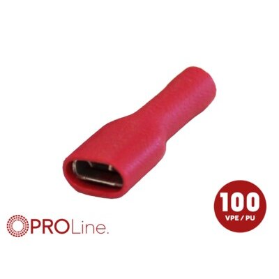 Flachsteckhülse(f) 0,5mm²-1,5mm²/4,8mm rot...