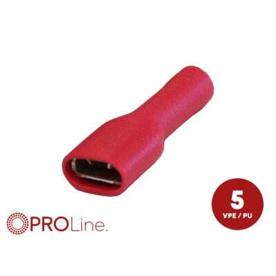 Flachsteckhülse(f) 0,5mm²-1,5mm²/4,8mm rot...