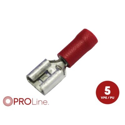 Flachsteckhülse(f) 0,5mm²-1,5mm²/6,3mm rot...