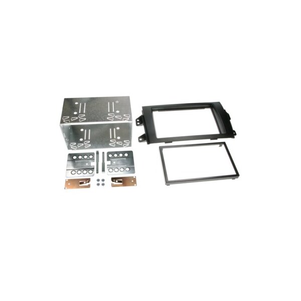 2-ISO Radioblende Fiat Sedici(FY)/Suzuki SX4(EY/GY) schwarz