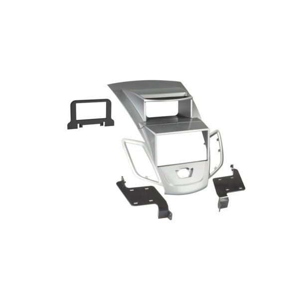 2-DIN Radioblende Ford Fiesta mit Display silber