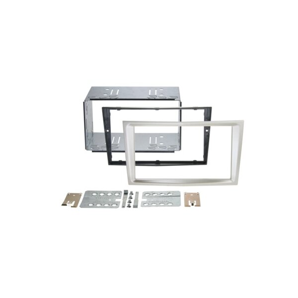2-DIN Radioblende Opel satin-stone mit Mittelknick