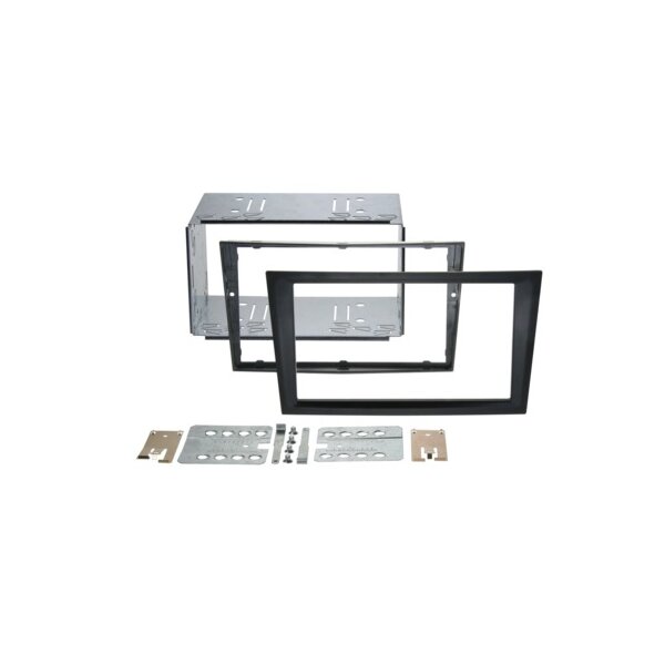 2-DIN Radioblende Opel/Renault/Suzuki charcoal Rubber Touch