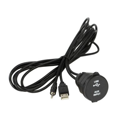 USB/AUX Einbaubuchse USB-A/Klinke spritzwassergeschützt