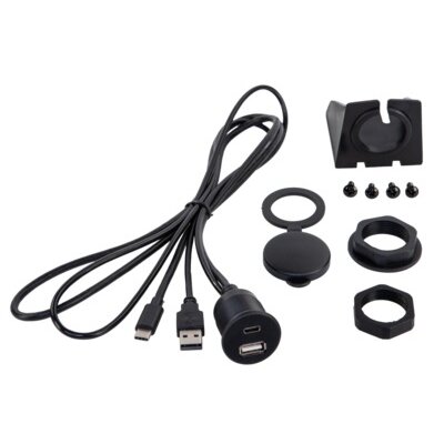 USB Einbaubuchse/Aufbaugehäuse USB-A/USB-C