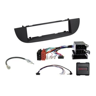 1-DIN Kit Fiat 500(ZAF 312) schwarz 2007-2015 LFB/Antenne