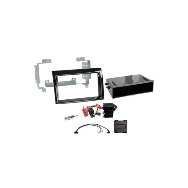 2-DIN Kit mit Fach Citroen/Fiat/Opel/Peugeot LFB Klavierlack