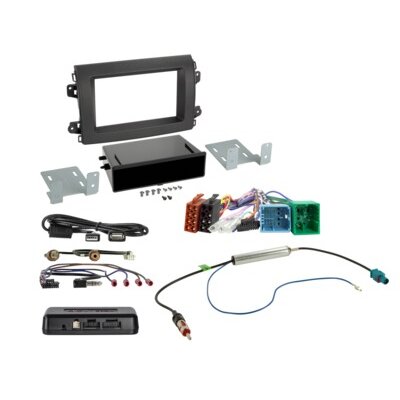 2-DIN Kit mit Fach Citroen/Fiat/Opel 12Pin/32Pin i-dapter