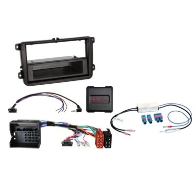 2-ISO Kit mit Fach Seat/Skoda/VW Fahrzeuge LFB/Antenne DIN