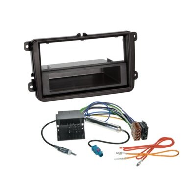 2-ISO Kit mit Fach Seat/Skoda/VW Fahrzeuge passiv/Antenne