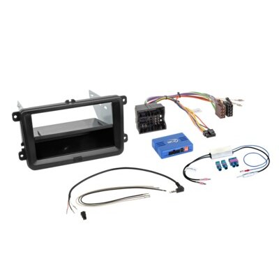 2-DIN Kit mit Fach Seat/VW 52Pin Quadlock LFB/Antenne
