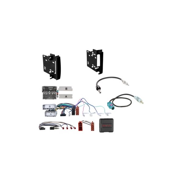 2-DIN Kit Chrysler/Dodge/Jeep/VW LFB/Amp schwarz