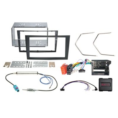 2-DIN Kit Opel Fahrzeuge charcoal Rubber Touch LFB/Antenne