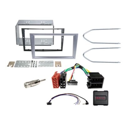 2-DIN Kit Opel Fahrzeuge matt chrom LFB analog/Antenne