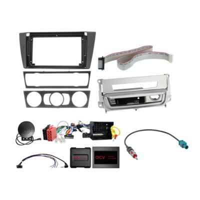 9" Kit BMW 3er 2005-2013 mit Raucherpacket silber...