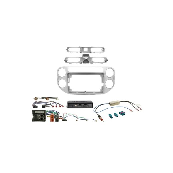 9" Kit VW Tiguan 06/2011-04/2016 silber i-dapter/Antenne