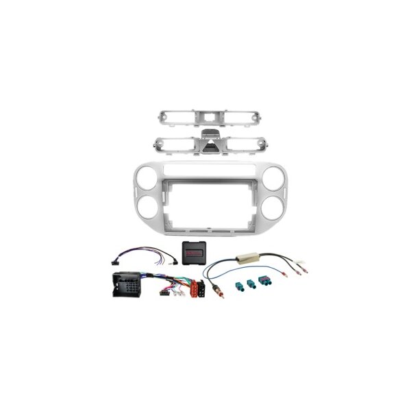 9" Kit VW Tiguan 06/2011-04/2016 silber LFB/Antenne